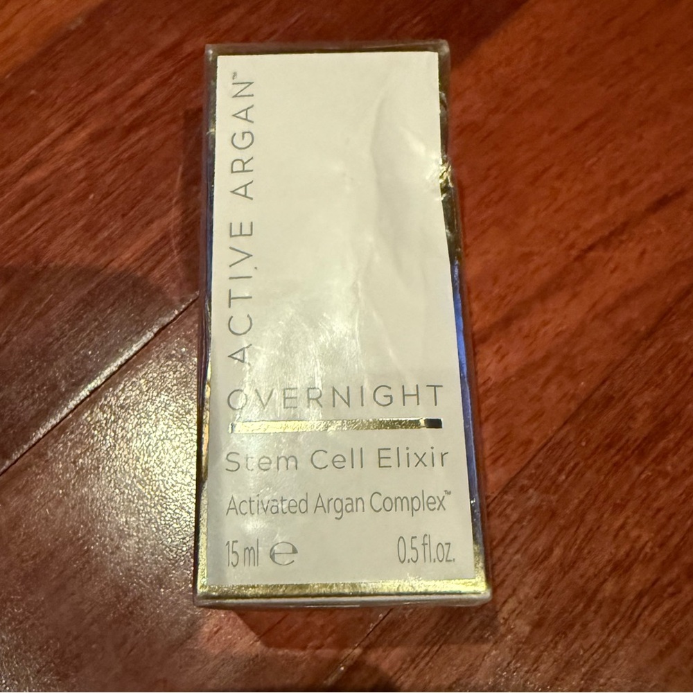 Active Argan Overnight Stem Cell Elixir .05 fl Oz. New & Sealed